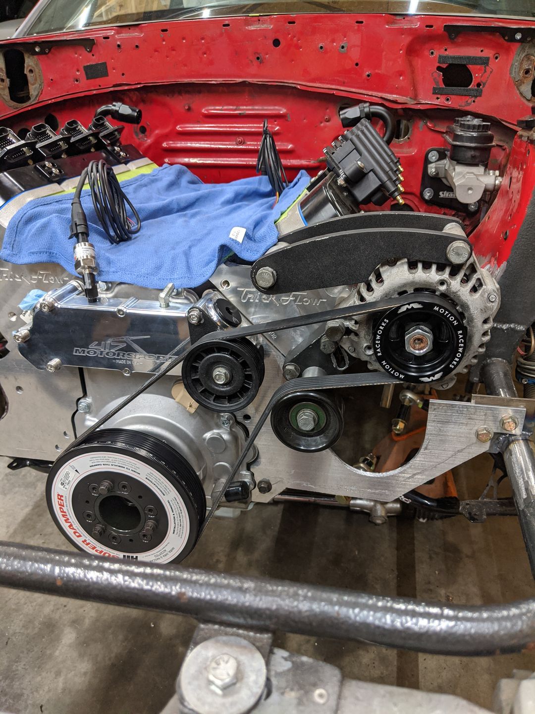 Customer photo review of LS 3" OD Billet Overdrive Alternator Pulley 6 Rib 10-10042