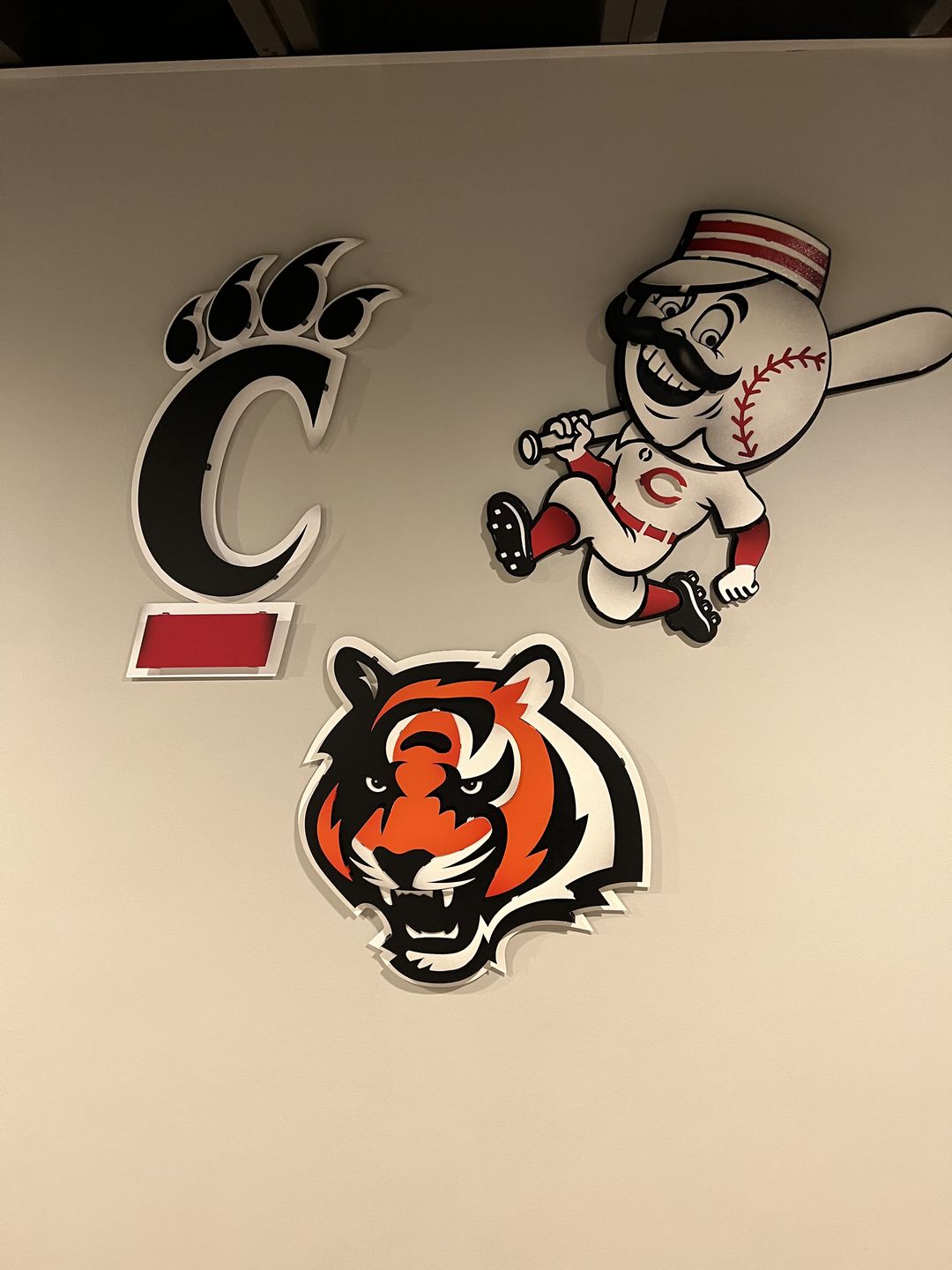 Customer photo review of Cincinnati Reds Mr. Red 3D Metal Artwork
