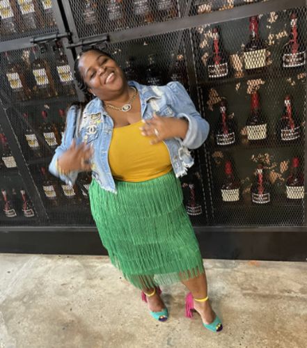 Customer photo review of Solid Color PartyTassel Skirt