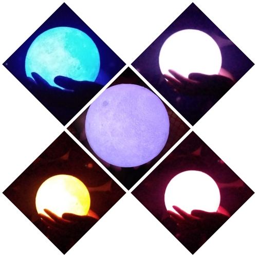 Customer photo review of 3D Moon Replica Lamp