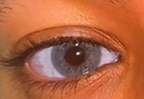 Customer photo review of EYEVOS Himalaya Grey Colored Contact Lenses