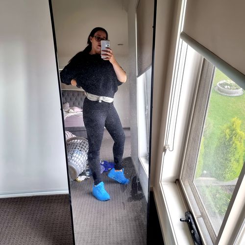Customer photo review of Impact High Waisted Skinny Jeans - Black