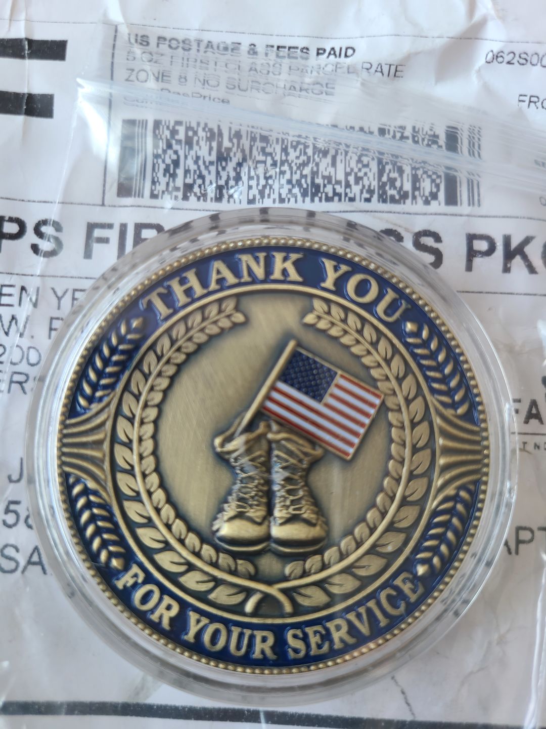 Customer photo review of Thank You For Our Freedom Coin Bundle (5pcs)