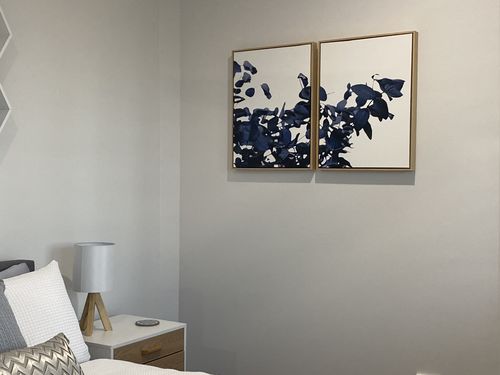 Customer photo review of Hamptons ‘Ghostly Blue’ Eucalyptus Standard Two Piece Wall Art Print