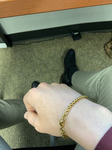 Customer photo review of Wheat Bracelet (Gold) 5mm