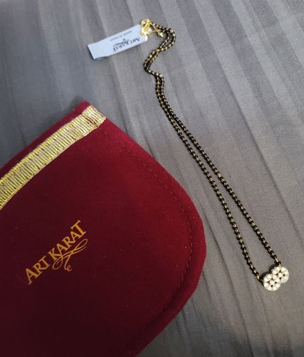 Customer photo review of Gold Plated Zircon intertwined Circles Mangalsutra
