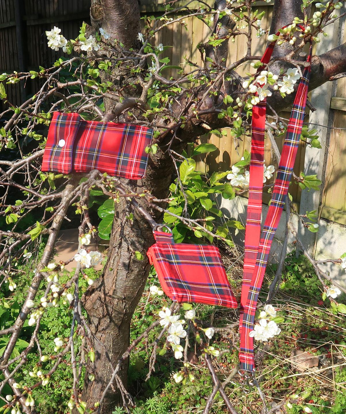 Customer photo review of Red and Black Tartan Cotton Fabric