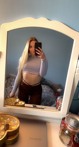 Customer photo review of Soft Self-Tie Flared Pants - Black