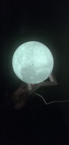 Customer photo review of 3D Moon Replica Lamp