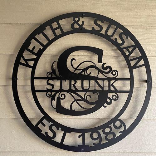Customer photo review of Circle Letter Monogram