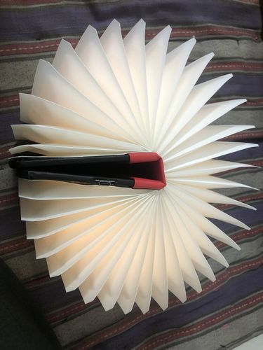 Customer photo review of Foldable Book Shaped Lamp (Red/Black)