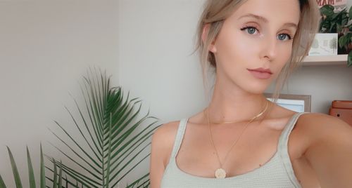 Customer photo review of herringbone necklace