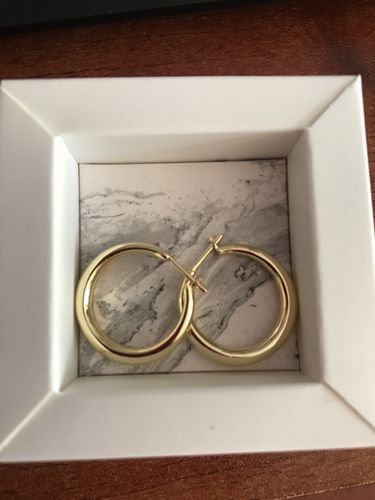 Customer photo review of ARGOLLAS BAÑO DE ORO MARÍA 22MM