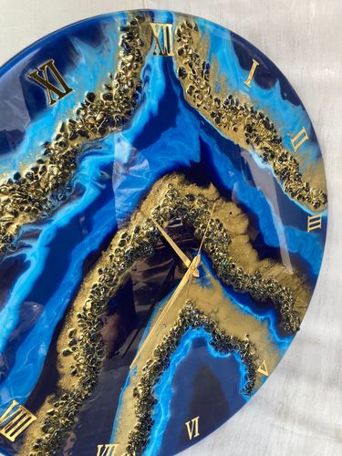 Customer photo review of Blue Geode Clock Large 27 Inches