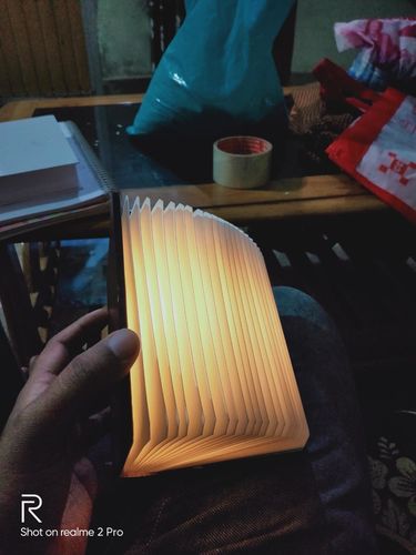 Customer photo review of Magical Rechargeable Folding Lamp Portable Night Lamp (Warm White)