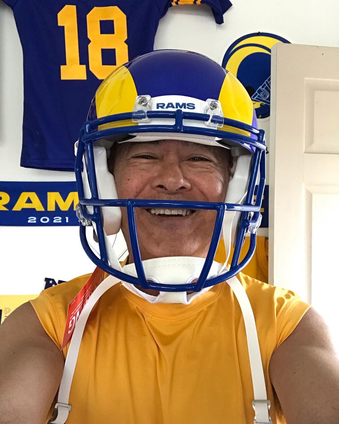 Customer photo review of LA Rams Riddell Speed Authentic Football Helmet