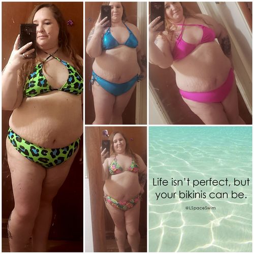 Customer photo review of Green Leopard Triangle Top