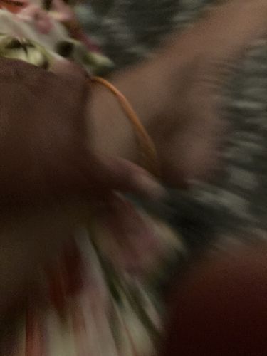 Customer photo review of Sparkling Peach Tie On Waist Beads