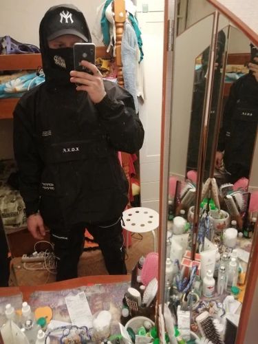Customer photo review of Dark Techwear Windbreaker