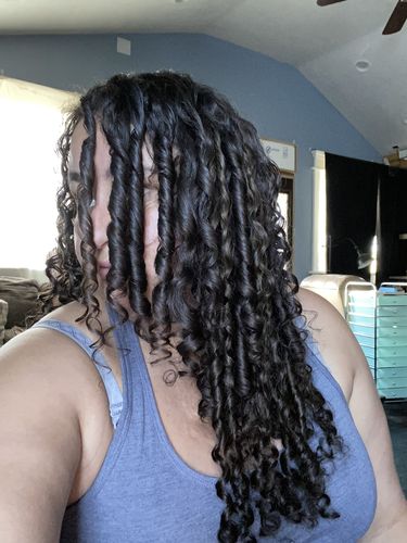 Customer photo review of Curly Ash Blonde