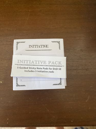 Customer photo review of Dungeon Sticky Notes - Initiative Tracker 5 Pack