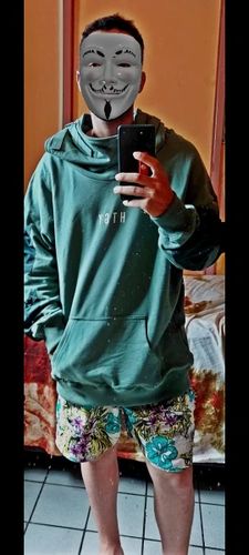 Customer photo review of Embroidered Hoodie Techwear