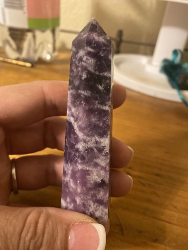 Customer photo review of Lepidolite Tower
