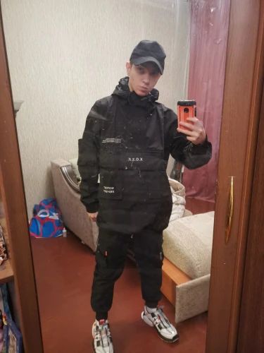 Customer photo review of Dark Techwear Windbreaker