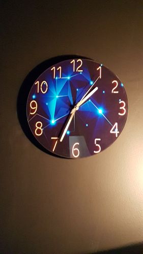 Customer photo review of Modern Visions Geometric Wall Clock