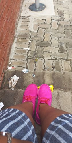 Customer photo review of Fuschia Pink Ladies Vellies
