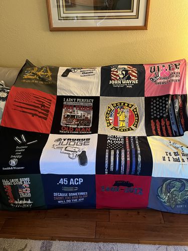 Customer photo review of Classic T-Shirt Blanket