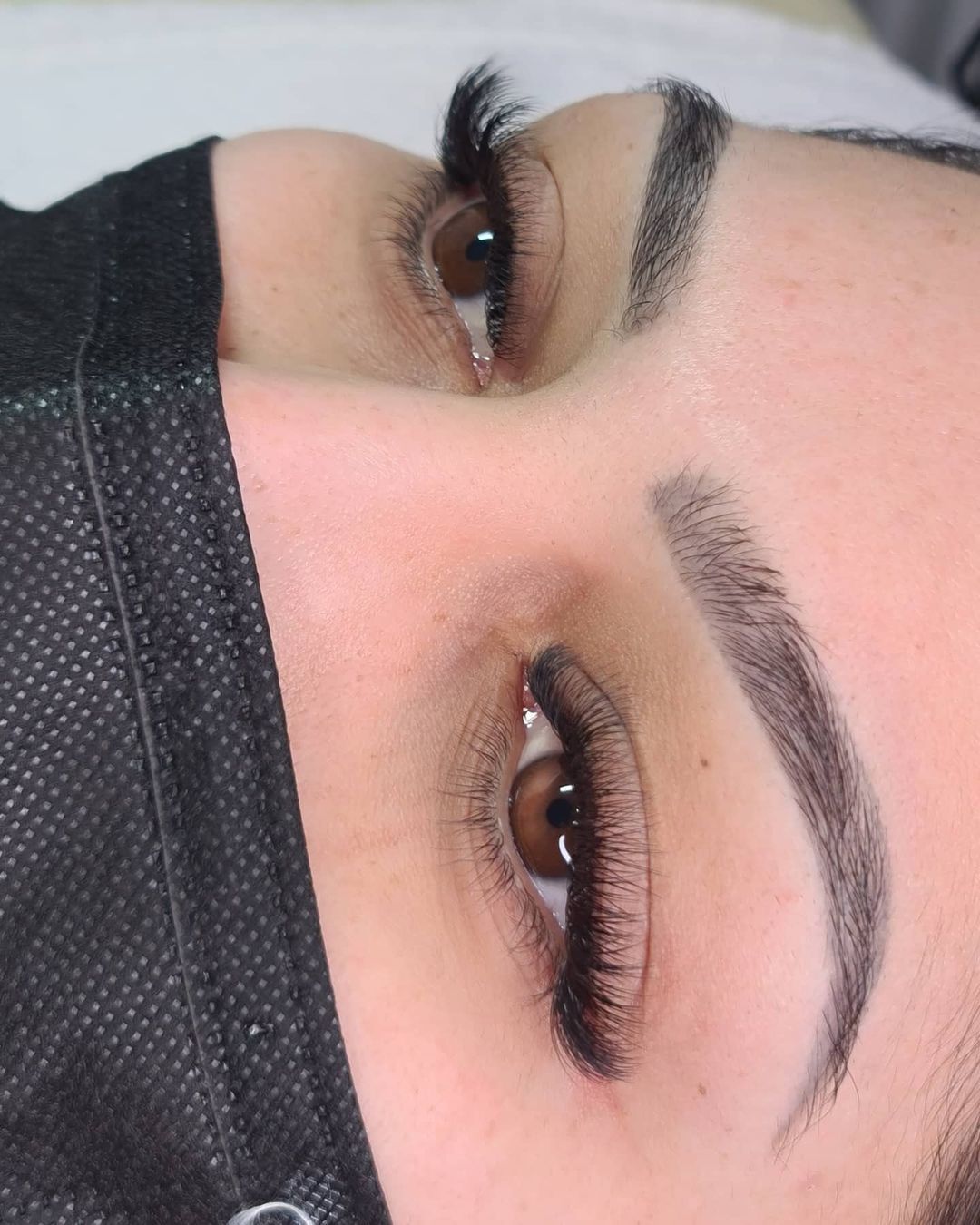 Customer photo review of Japan Low Irritation Lash Glue for Eyelash Extension