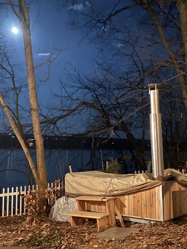 Customer photo review of Wood Burning Hot Tub