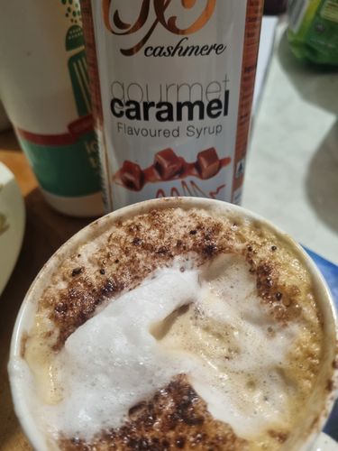 Customer photo review of Caramel Coffee Syrup