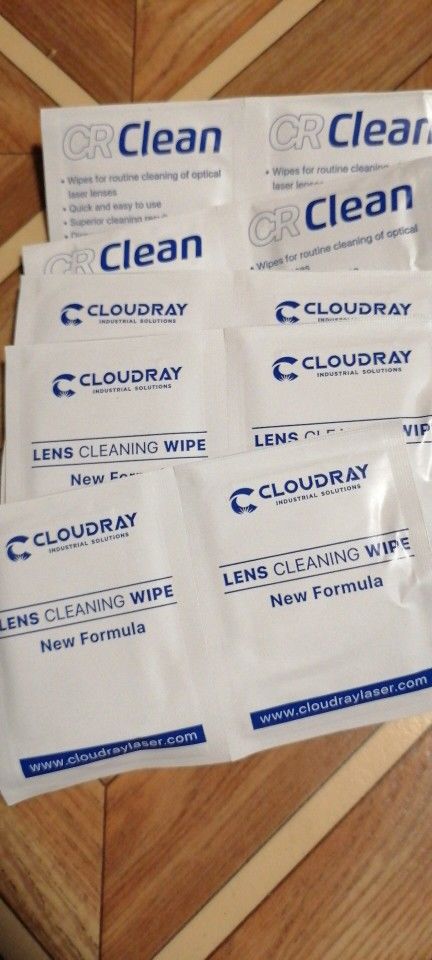 Customer photo review of Cloudray Cleaning Wipes For Laser Lens