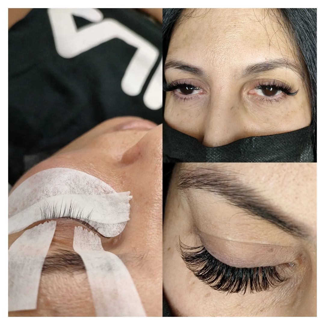 Customer photo review of Japan Low Irritation Lash Glue for Eyelash Extension