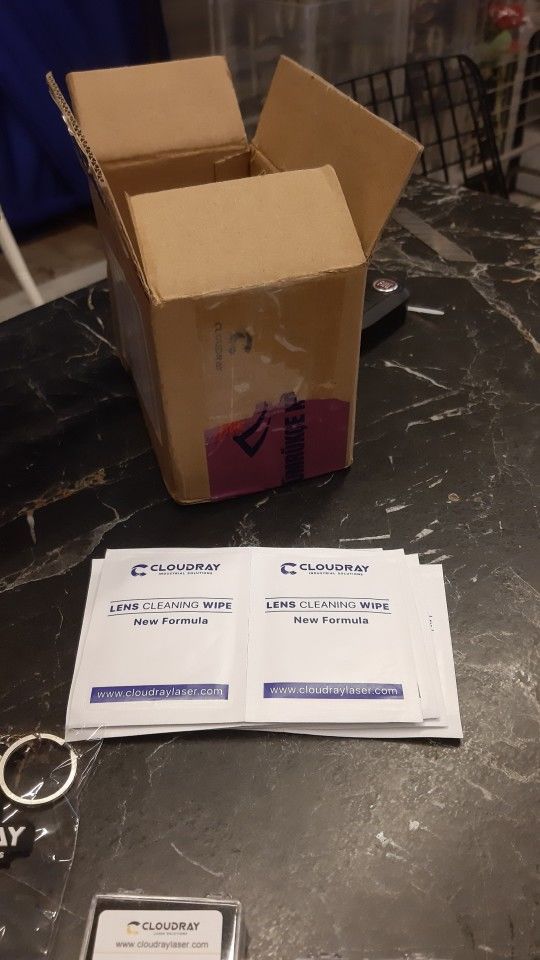 Customer photo review of Cloudray Cleaning Wipes For Laser Lens