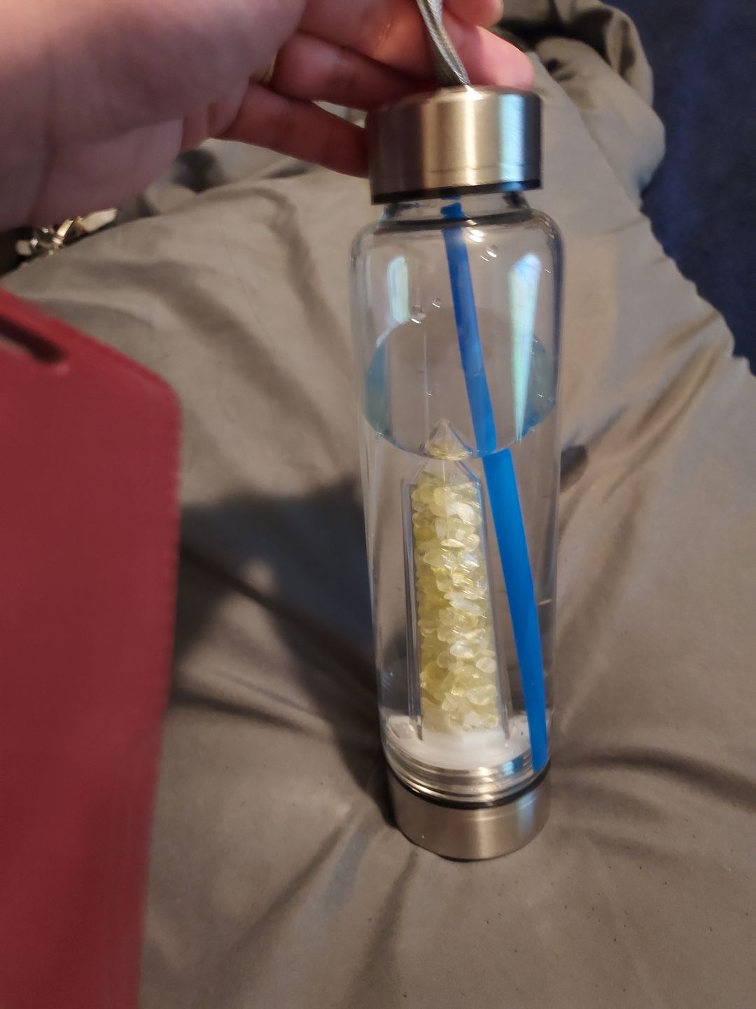 Customer photo review of Crystal Elixir Water Bottle