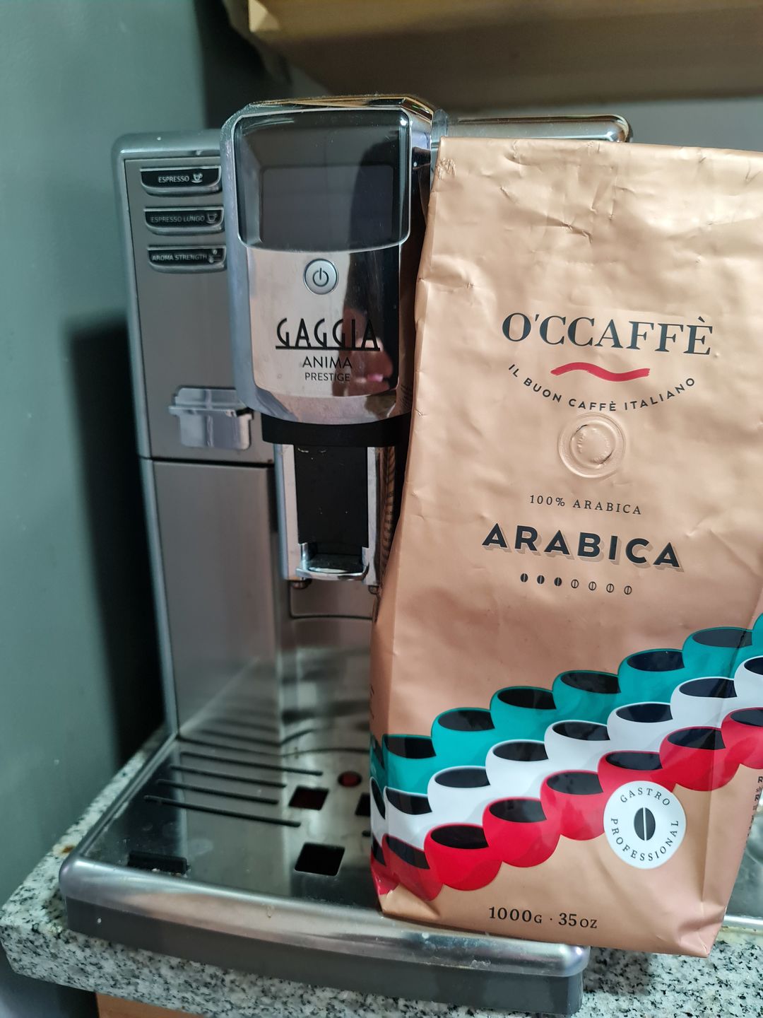 Customer photo review of Occaffe Grano Crema E Aroma 100% Arabica 1kg