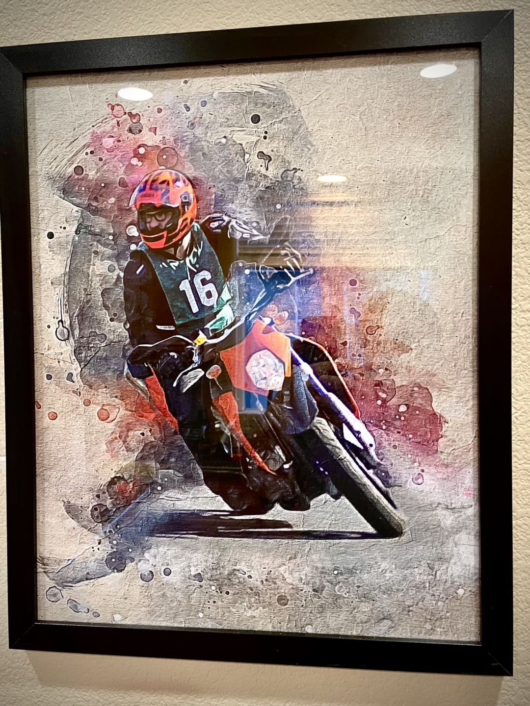 Customer photo review of Personalized Motocycle photo Painting