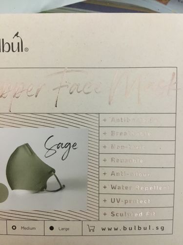 Customer photo review of Reusable Copper Face Mask