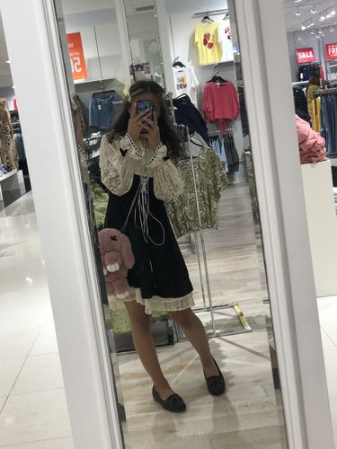 Customer photo review of Velvet Lace Dress