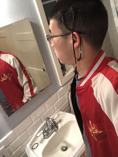 Customer photo review of Koi & Goldfish Sukajan Souvenir Jacket [Reversible]