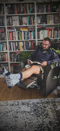 Customer photo review of Embossed Logo Crew Navy