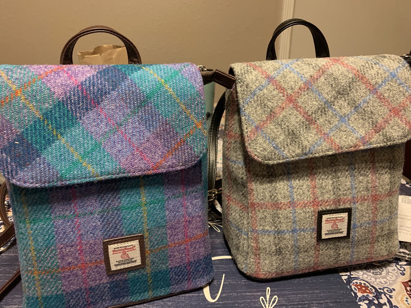 Customer photo review of Harris Tweed Mini Backpack