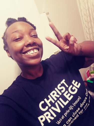 Customer photo review of Christ Privilege Shirt