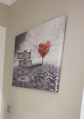 Customer photo review of Lienzo Árbol Corazón con Nombres Personalizados