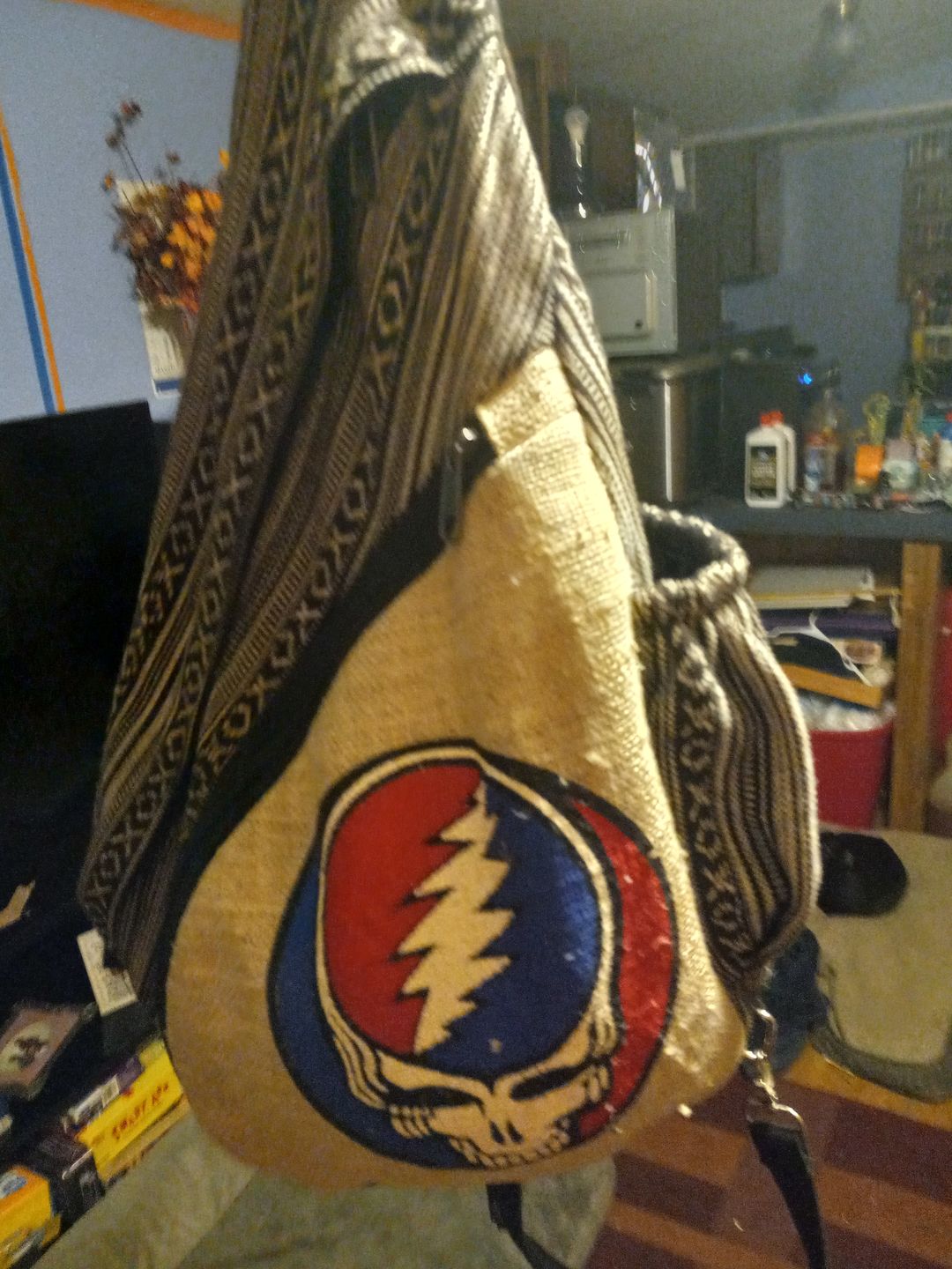 Customer photo review of Grateful Dead Steal Your Face Hemp Sling Backpack