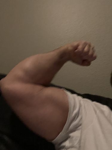 Customer photo review of Personal Record Heavy Duty Premium Wrist Wraps PR901 - Purple