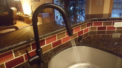Customer photo review of Imperium Touch Control Dual Function Pull Out Spout Kitchen Faucet
